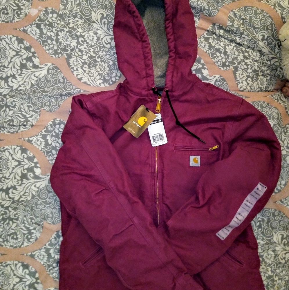 Carhartt Sherpa-Lined Sierra - Raspberry/Sandstone